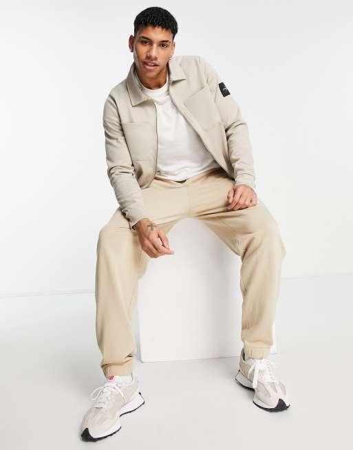 Jameson Carter - Jake - Dun jasje met lange mouwen en ritssluiting in beige, 4 van 4