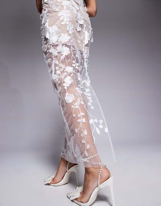 Embroidery Mesh Tube Chiffon Bridesmaid Dress Embroidery Mesh Tube Chiffon Bridesmaid Dress