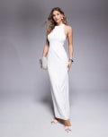 [Jarlo] Jarlo maxi dress with asymmetric cut-out back in ivory-White 12 Ivory