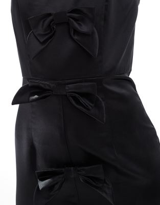 Jarlo Mermaid Dress With Bow Detail In Black