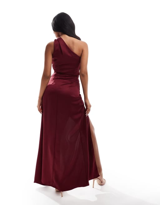 chinese dress ladies Hazel One Shoulder Fishtail Maxi Dress with Drape Detail main image 1