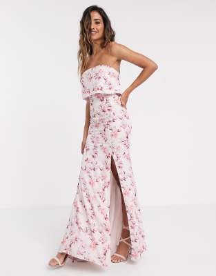 Jarlo bandeau outlet overlay maxi dress