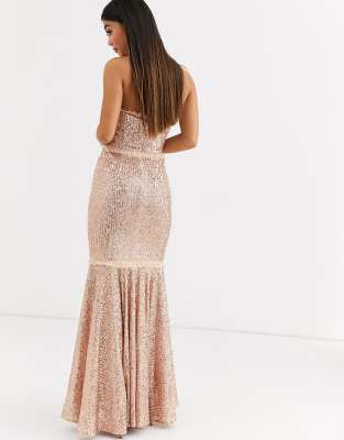 asos gold gown