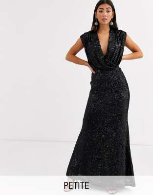 asos black sequin dress