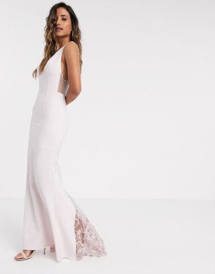 floral fishtail maxi dress