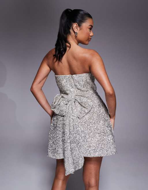 knee length dresses for ladies LONG SLEEVE MESH OVERLAY DRESS main image 0