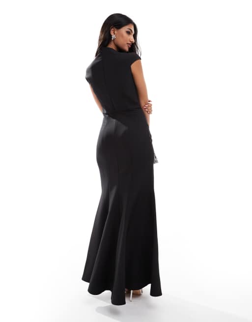 Jarlo Slit Maxi Dress in Black