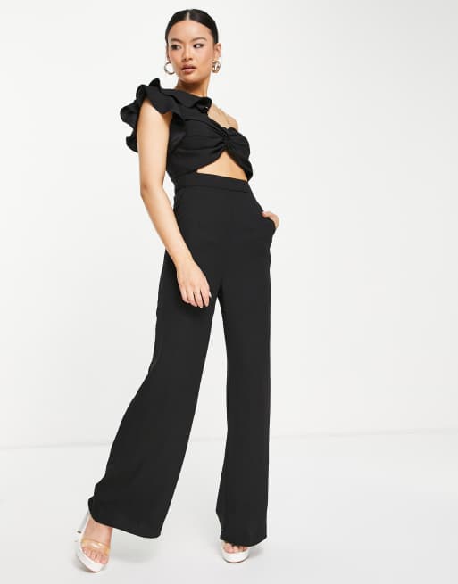 Jarlo – Svart axelbandslös jumpsuit