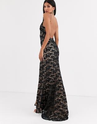jarlo black lace dress