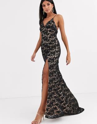 jarlo black lace dress