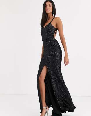 strap sequin dress