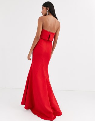 tall red maxi dress