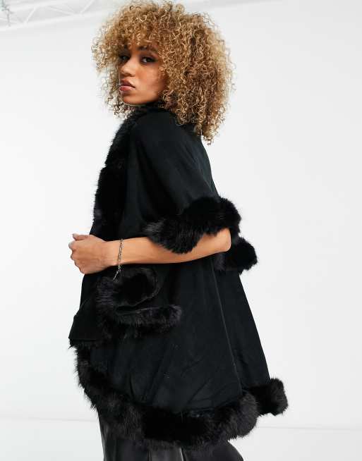 Jayley faux fur on sale cape