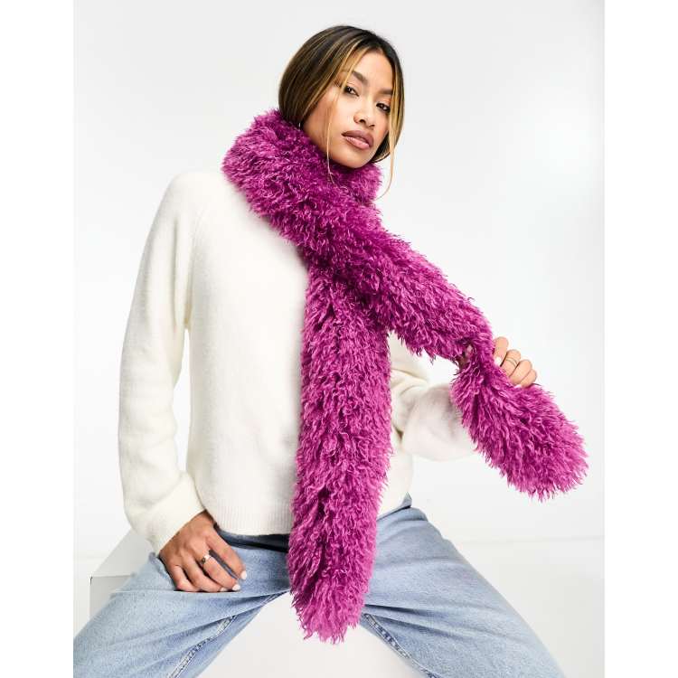 Purple store fur shawl