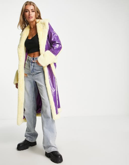 JAYLEY Purple Faux Fur Hoodie