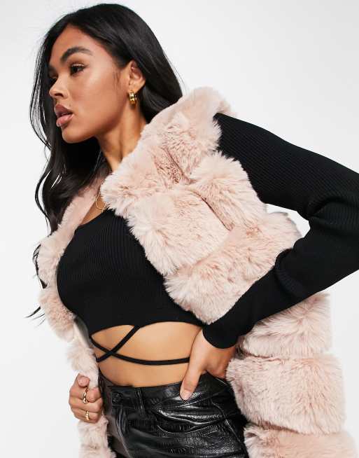 Blush fur clearance vest