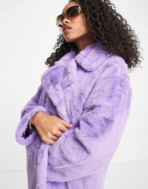 Lilac shop fluffy jacket