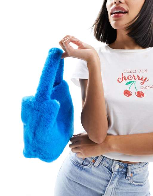 Jayley – Tasche aus Kunstpelz in leuchtendem Blau