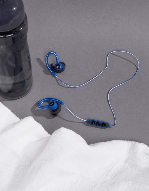 JBL - Auricolari sportivi blu con bordo catarifrangente