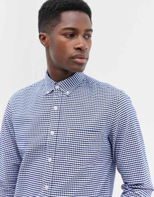 J crew shop navy gingham shirt