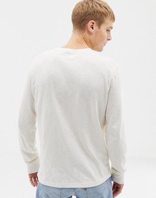 J.Crew Mercantile Long Sleeve Thermal Top In Off White, $17, Asos