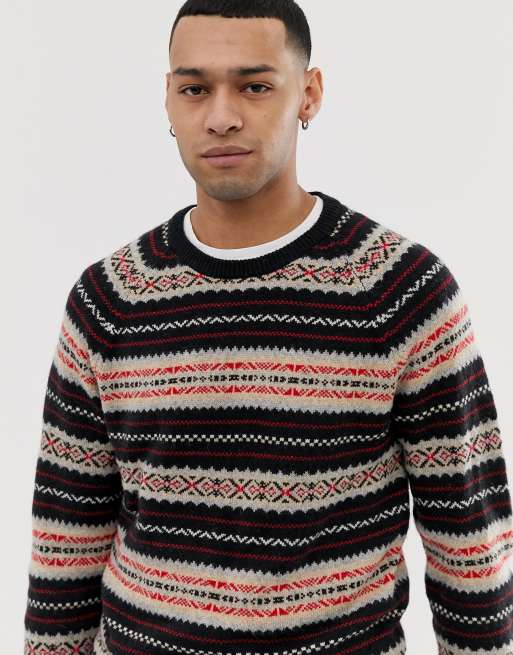 J crew men's outlet fair isle sweater