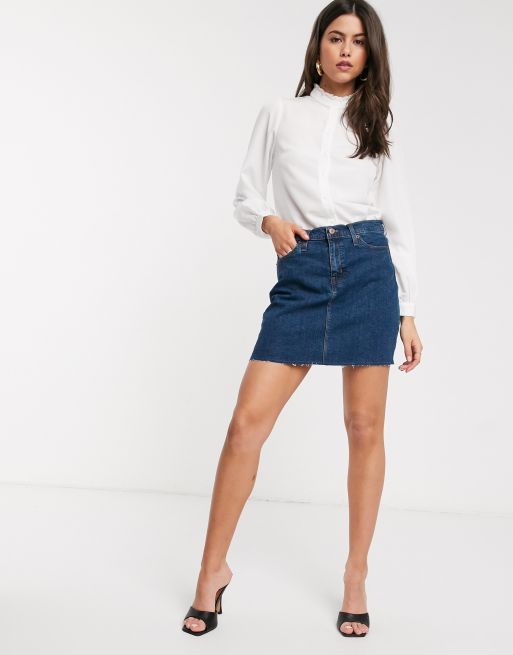 J crew shop mini skirt denim