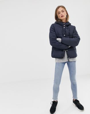 j crew short hooded puffer jacket