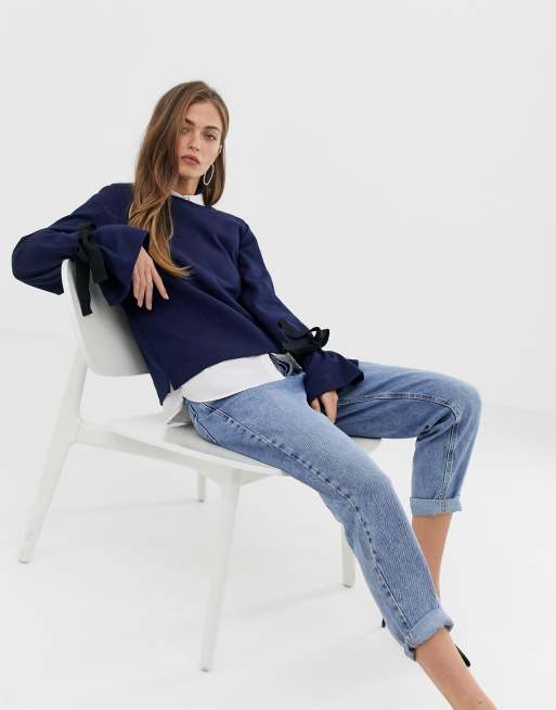 J crew hotsell tie sleeve sweatshirt