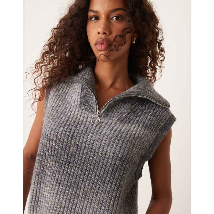 トップス ENFOLD FRILL KNIT VEST GRY 38 11969821_2464511.jpg