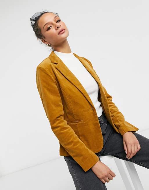 Yellow deals corduroy blazer