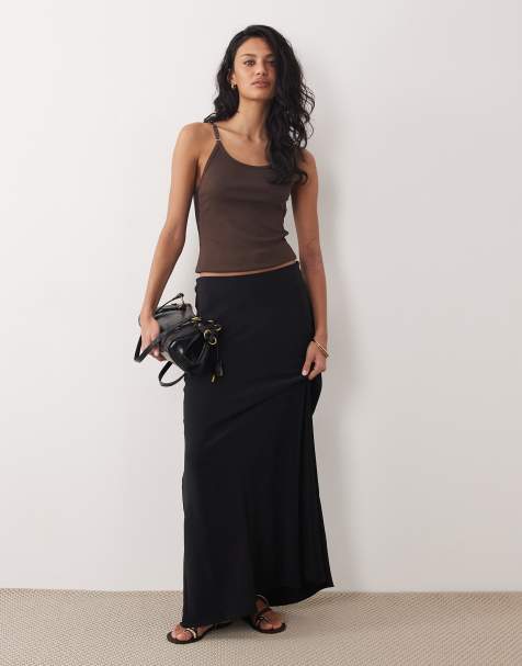 JDY a-line maxi skirt in black - view 1