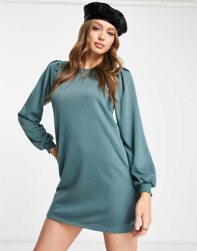 JDY alexandra sweat dress in green