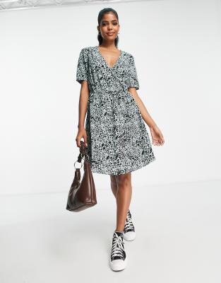 Jdy floral tie waist hotsell mini dress