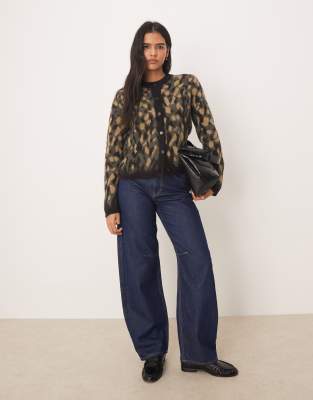Jdy Animal Print Cardigan In Animal Print