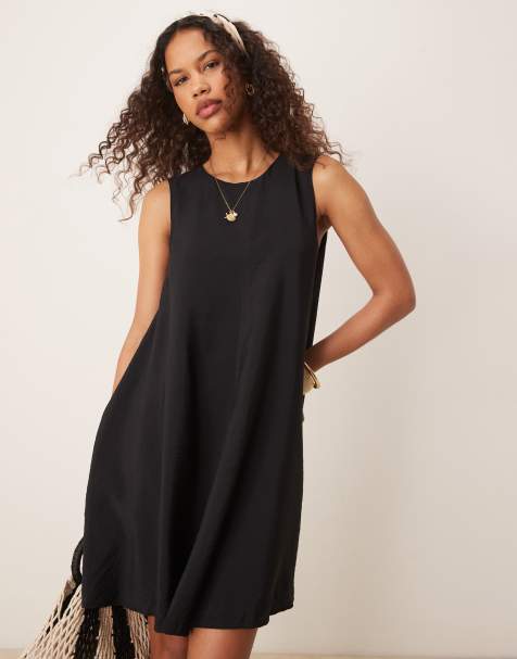 JDY – Ärmelloses Minikleid in Schwarz mit Struktur - view 1