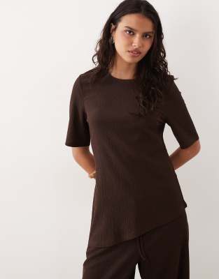 Jdy Asymmetric Top In Brown