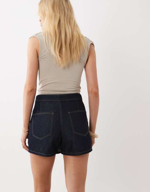 JDY - Asymmetrische denim skort in donkerblauw, 5 van 5