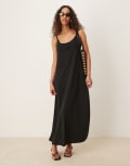 [JDY] JDY back tie maxi dress in black 2XL BLACK
