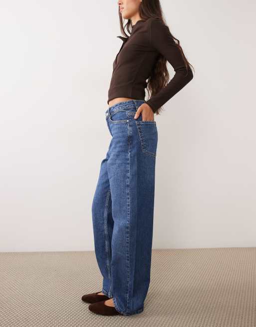 JDY Bailey jean barrel taille haute bleu moyen, 4 de 5