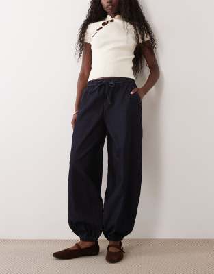 Jdy Balloon Denim Pants In Black