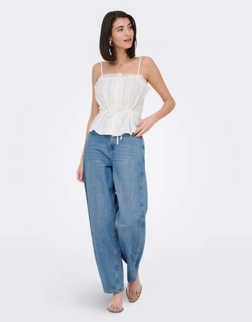 JDY Balloon fit jeans i lyseblå denim, 3 af 7