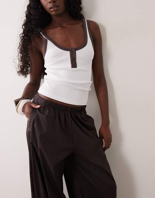 JDY balloon pants in brown, 3 of 5