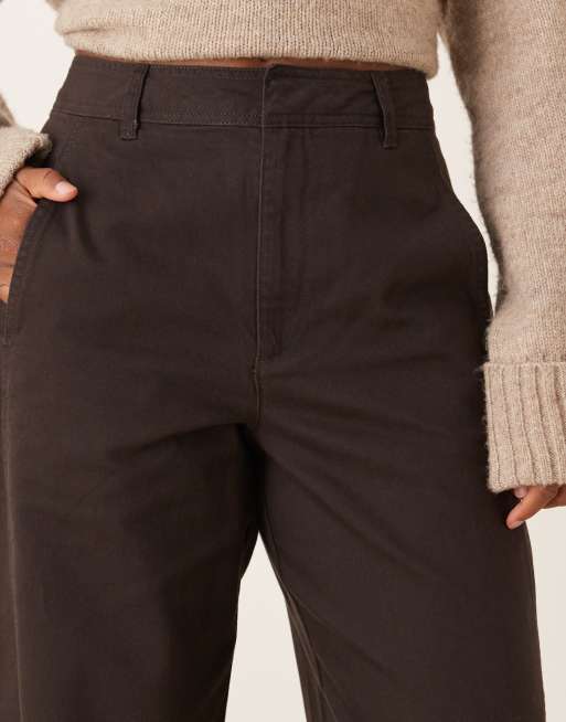 JDY barrel pants in brown, 5 of 5
