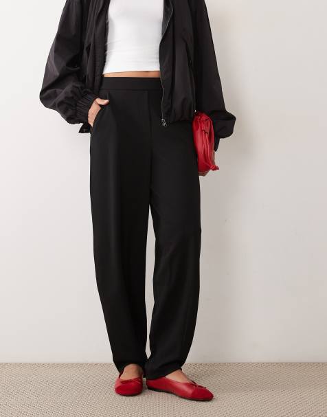 JDY barrel trousers in black - view 1