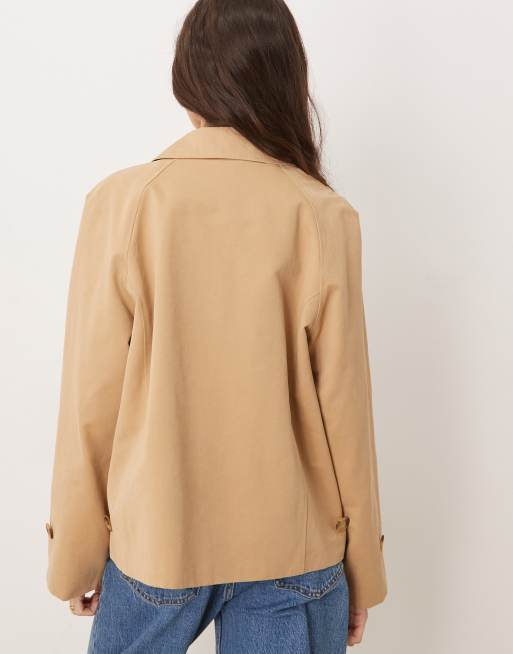 Jdy - Beige cropped trenchcoat, 2 af 4