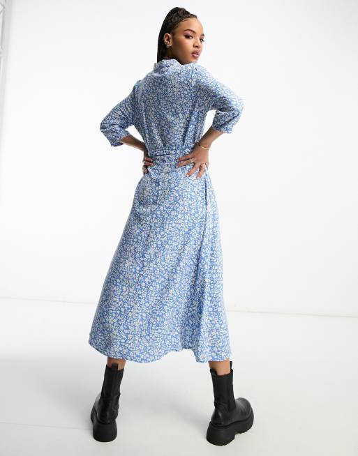 Zara polka dot shop maxi shirt dress