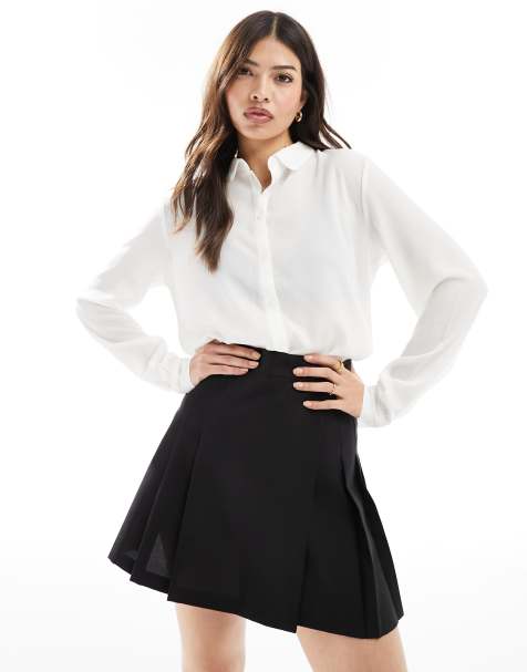 JDY long sleeve blouse in white