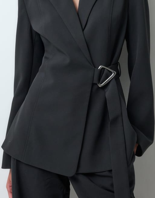 JDY blazer ajusté avec ceinture en ensemble 2 pièces noir, 3 de 5