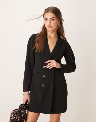 jdy blazer dress in black